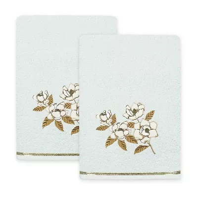 Linum Home Textiles Maggie 2-pc. Embellished Floral Bath Towel