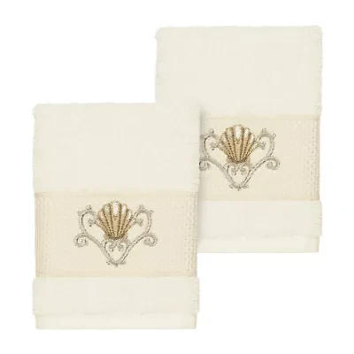 Linum Home Textiles Bella Embellished 2-pc. Washcloth
