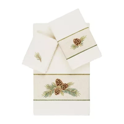 Linum Home Textiles Pierre Embellished 3-pc. Bath Towel Set