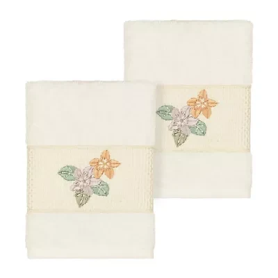 Linum Home Textiles Caroline 2-pc. Embellished Washcloth