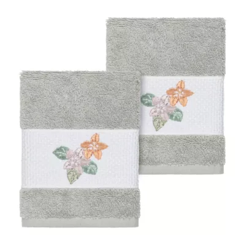 Linum Home Textiles Caroline 2-pc. Embellished Washcloth