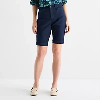 St. John's Bay Womens 19" Mid Rise Bermuda Short