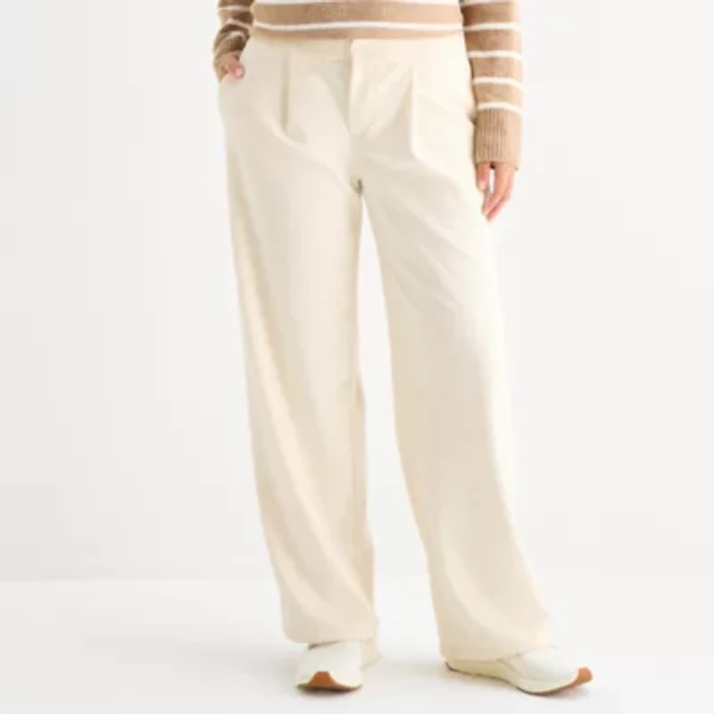 Stylus Womens Corduroy Wide Leg Trouser