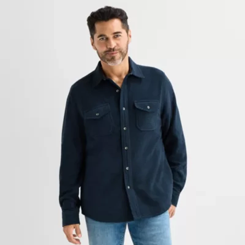 St. John's Bay Microfleece Mens Shirt Jacket