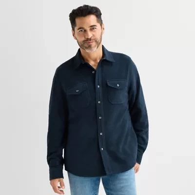 St. John's Bay Microfleece Mens Shirt Jacket