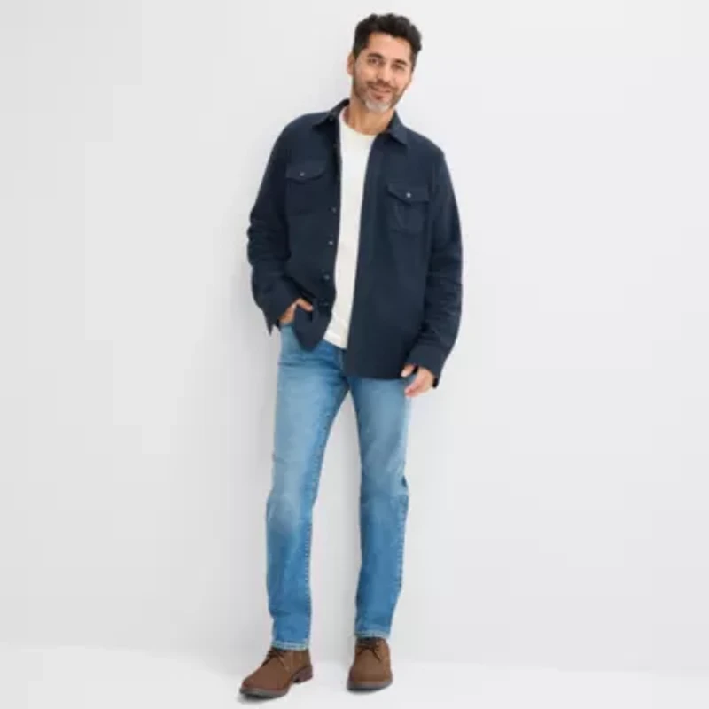 St. John's Bay Microfleece Mens Shirt Jacket