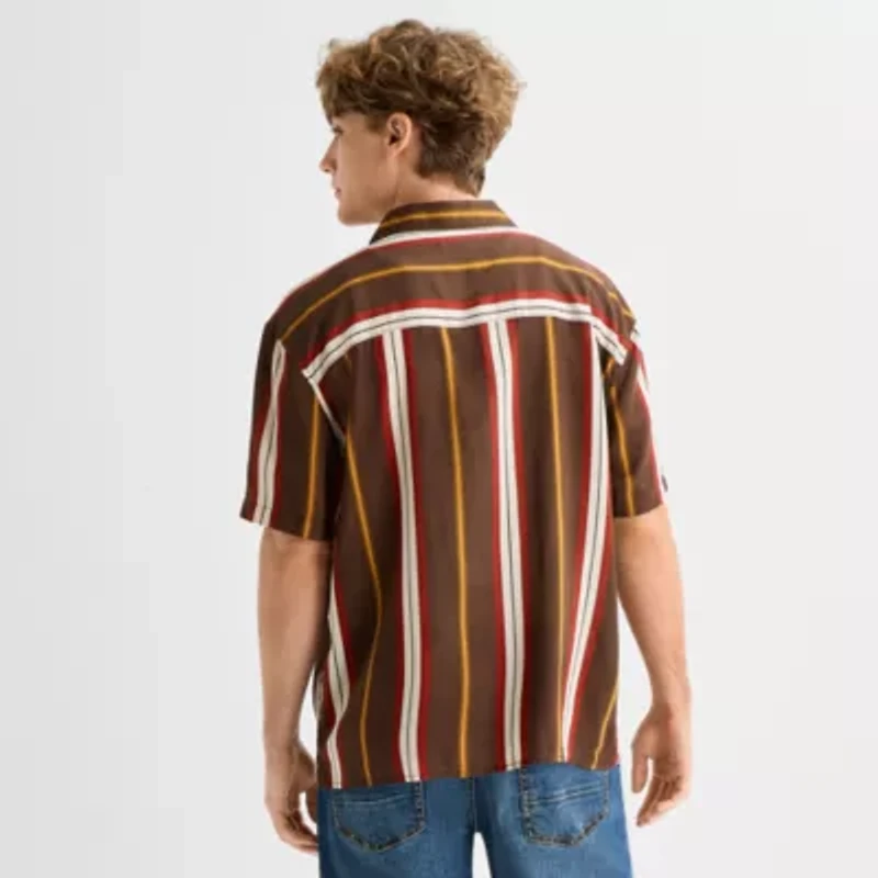 Arizona Mens Short Sleeve Relaxed Fit Button-Down Shirt