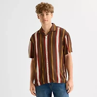 Arizona Mens Short Sleeve Relaxed Fit Button-Down Shirt