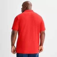St. John's Bay Premium Stretch Big and Tall Mens Classic Fit Short Sleeve Polo Shirt