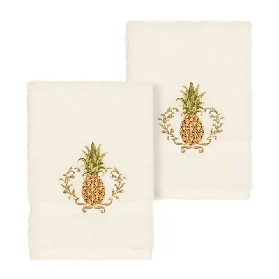 Linum Home Textiles Welcome 2-pc. Embellished Washcloth