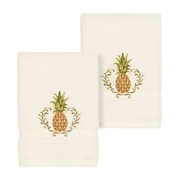 Linum Home Textiles Welcome 2-pc. Embellished Washcloth