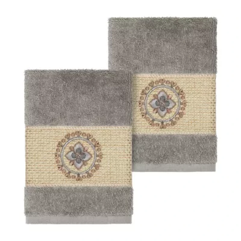 Linum Home Textiles Isabelle 2-pc. Embellished Washcloth