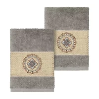 Linum Home Textiles Isabelle 2-pc. Embellished Washcloth
