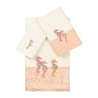 Linum Home Textiles Sofia Embellished 3-pc. Bath Towel Set