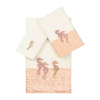Linum Home Textiles Sofia Embellished 3-pc. Bath Towel Set