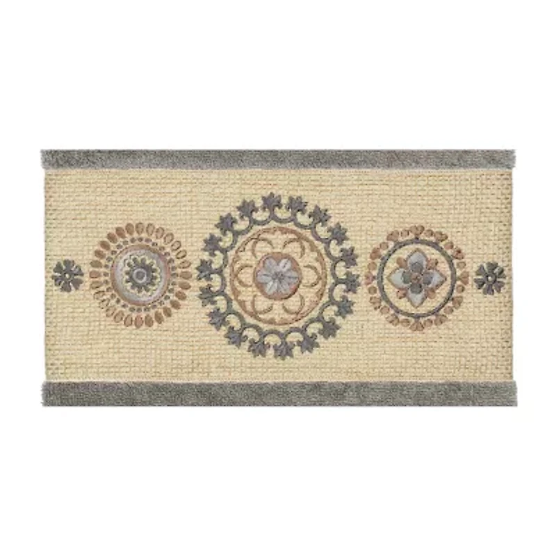Linum Home Textiles Isabelle Embellished 2-pc. Geometric Bath Towel