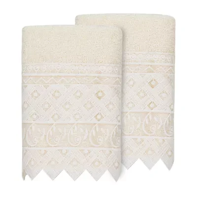 Linum Home Textiles Aiden Embellished 2-pc. Washcloth