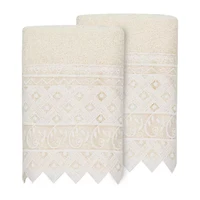 Linum Home Textiles Aiden Embellished 2-pc. Washcloth