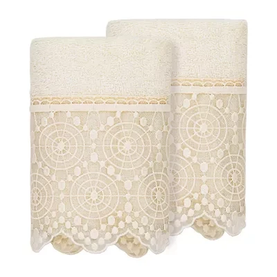 Linum Home Textiles Arian 2-pc. Embellished Washcloth