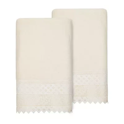 Linum Home Textiles Aiden Embellished 2-pc. Bath Towel