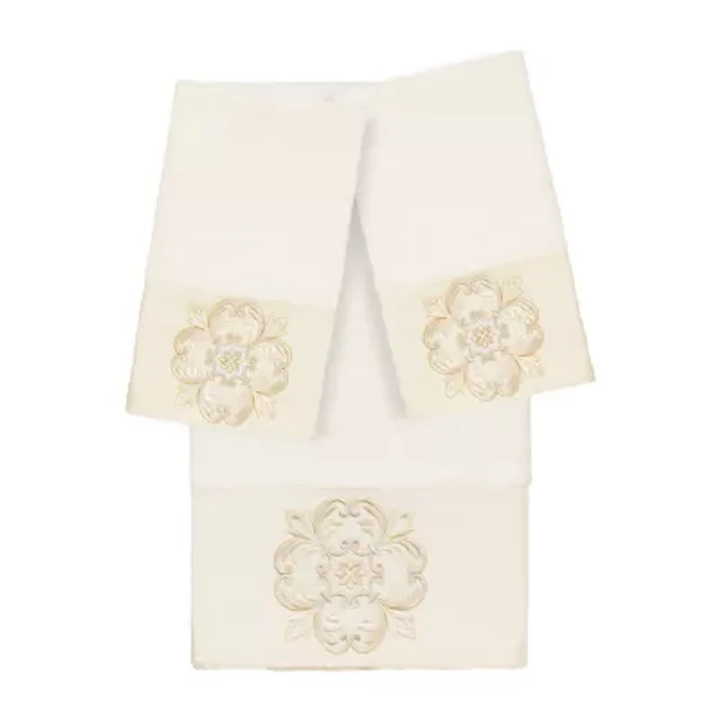 Linum Home Textiles Alyssa Embellished 3-pc. Bath Towel Set