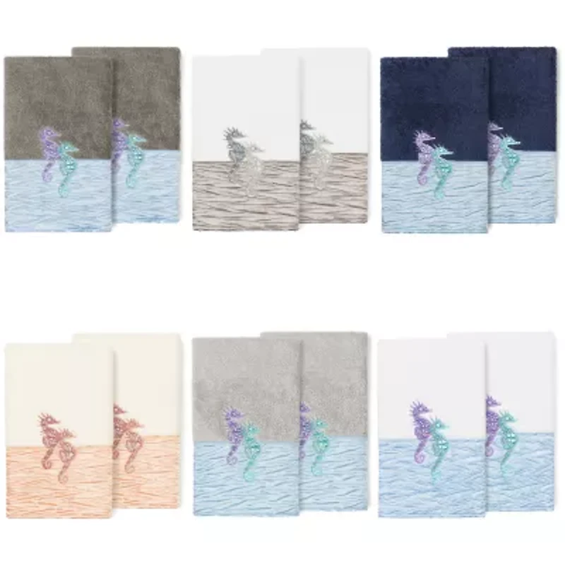 Linum Home Textiles Sofia 2-pc. Embellished Hand Towel