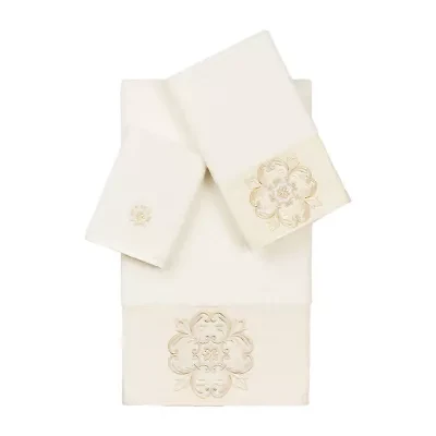 Linum Home Textiles Alyssa Embellished 3-pc. Bath Towel Set
