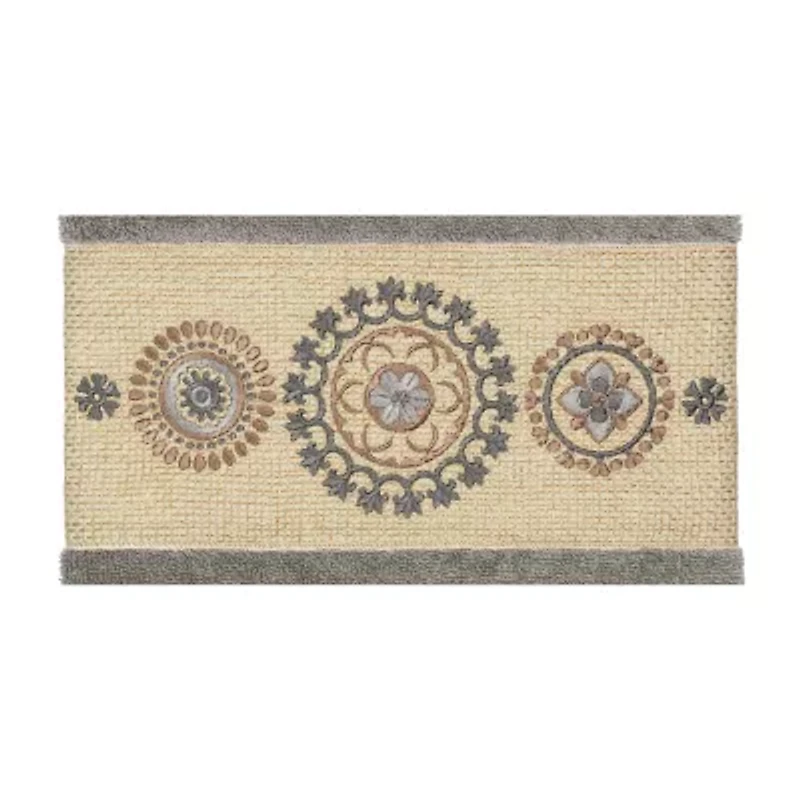 Linum Home Textiles Isabelle Embellished Geometric Bath Towel