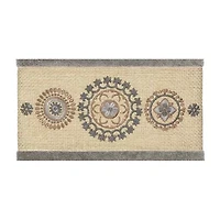 Linum Home Textiles Isabelle Embellished Geometric Bath Towel