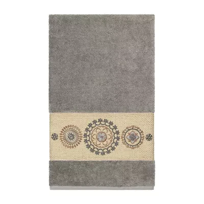 Linum Home Textiles Isabelle Embellished Geometric Bath Towel