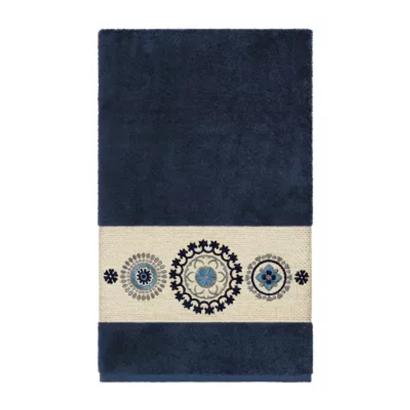 Linum Home Textiles Isabelle Embellished Geometric Bath Towel