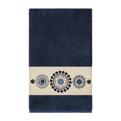 Linum Home Textiles Isabelle Embellished Geometric Bath Towel