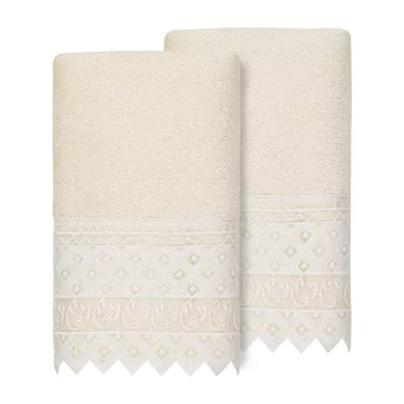 Linum Home Textiles Aiden 2-pc. Embellished Hand Towel