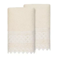 Linum Home Textiles Aiden 2-pc. Embellished Hand Towel