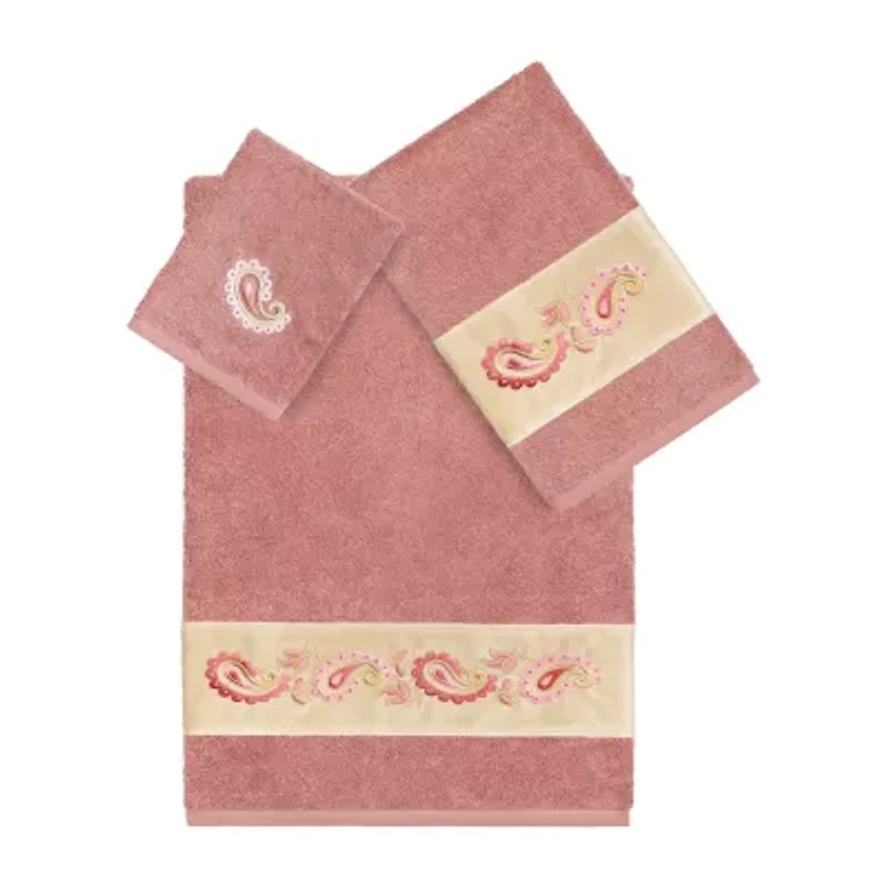 Linum Home Textiles Mackenzie Embellished 3-pc. Bath Towel Set