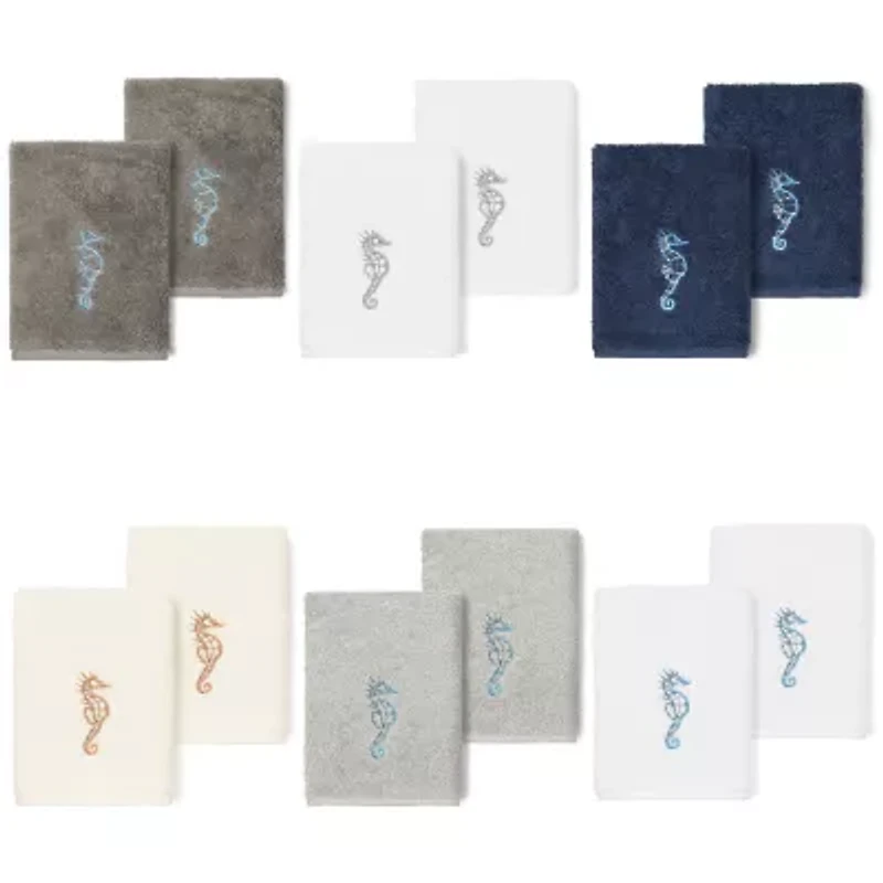 Linum Home Textiles Sofia 2-pc. Embellished Washcloth