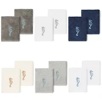 Linum Home Textiles Sofia 2-pc. Embellished Washcloth