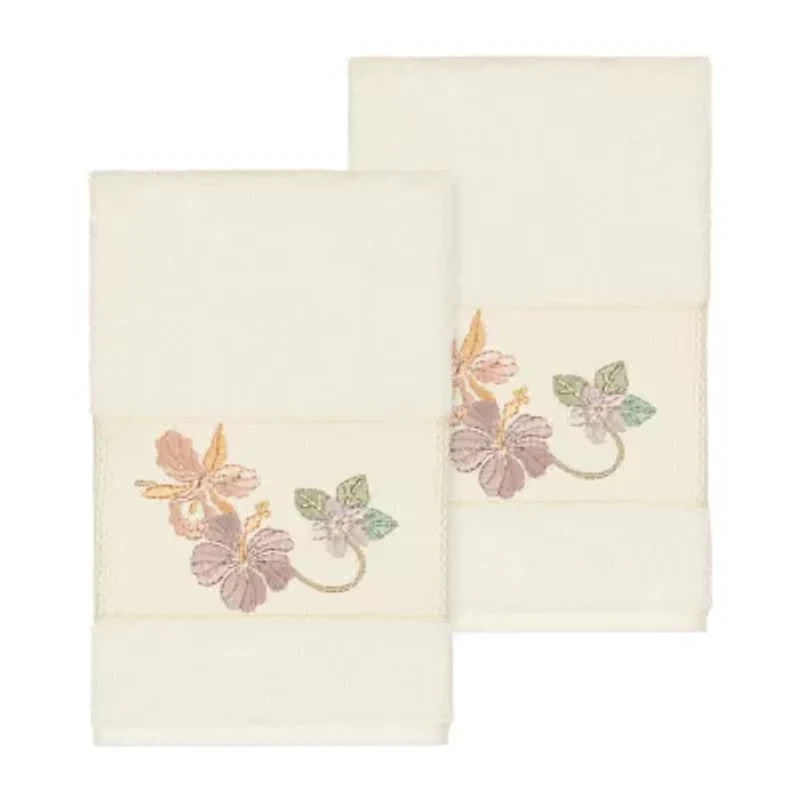 Linum Home Textiles Caroline 2-pc. Embellished Hand Towel