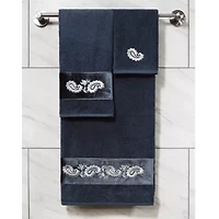 Linum Home Textiles Mackenzie 2-pc. Embellished Paisley Bath Towel