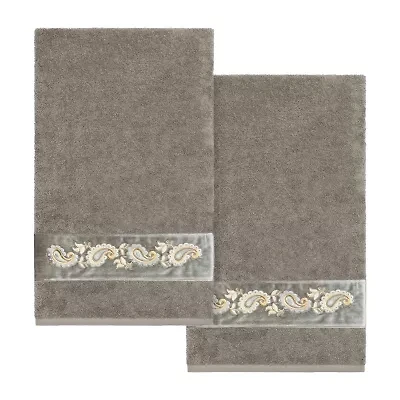 Linum Home Textiles Mackenzie 2-pc. Embellished Paisley Bath Towel