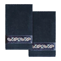 Linum Home Textiles Mackenzie 2-pc. Embellished Paisley Bath Towel