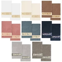 Linum Home Textiles Mackenzie 2-pc. Embellished Paisley Bath Towel