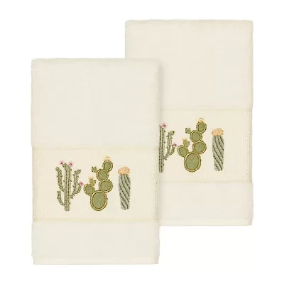 Linum Home Textiles Mila 2-pc. Embellished Hand Towel