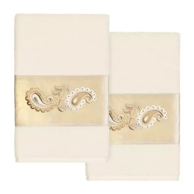 Linum Home Textiles Mackenzie 2-pc. Embellished Hand Towel