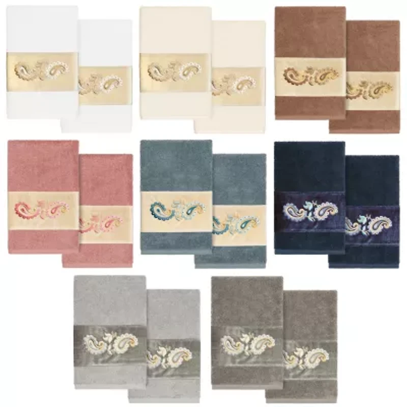 Linum Home Textiles Mackenzie 2-pc. Embellished Hand Towel