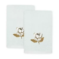 Linum Home Textiles Maggie 2-pc. Embellished Fingertip Towel