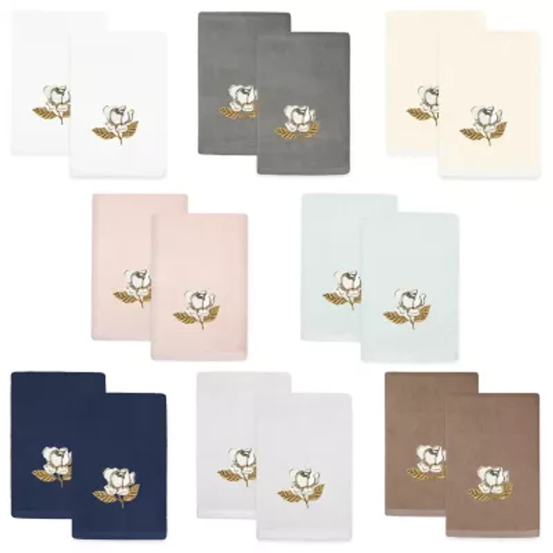 Linum Home Textiles Maggie 2-pc. Embellished Fingertip Towel