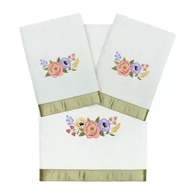 Linum Home Textiles Verano Embellished 3-pc. Bath Towel Set