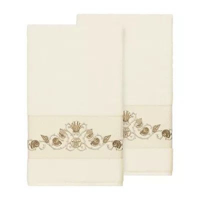 Linum Home Textiles Bella 2-pc. Embellished Bath Towel