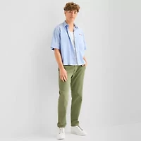 Arizona Mens Short Sleeve Relaxed Fit Button-Down Shirt